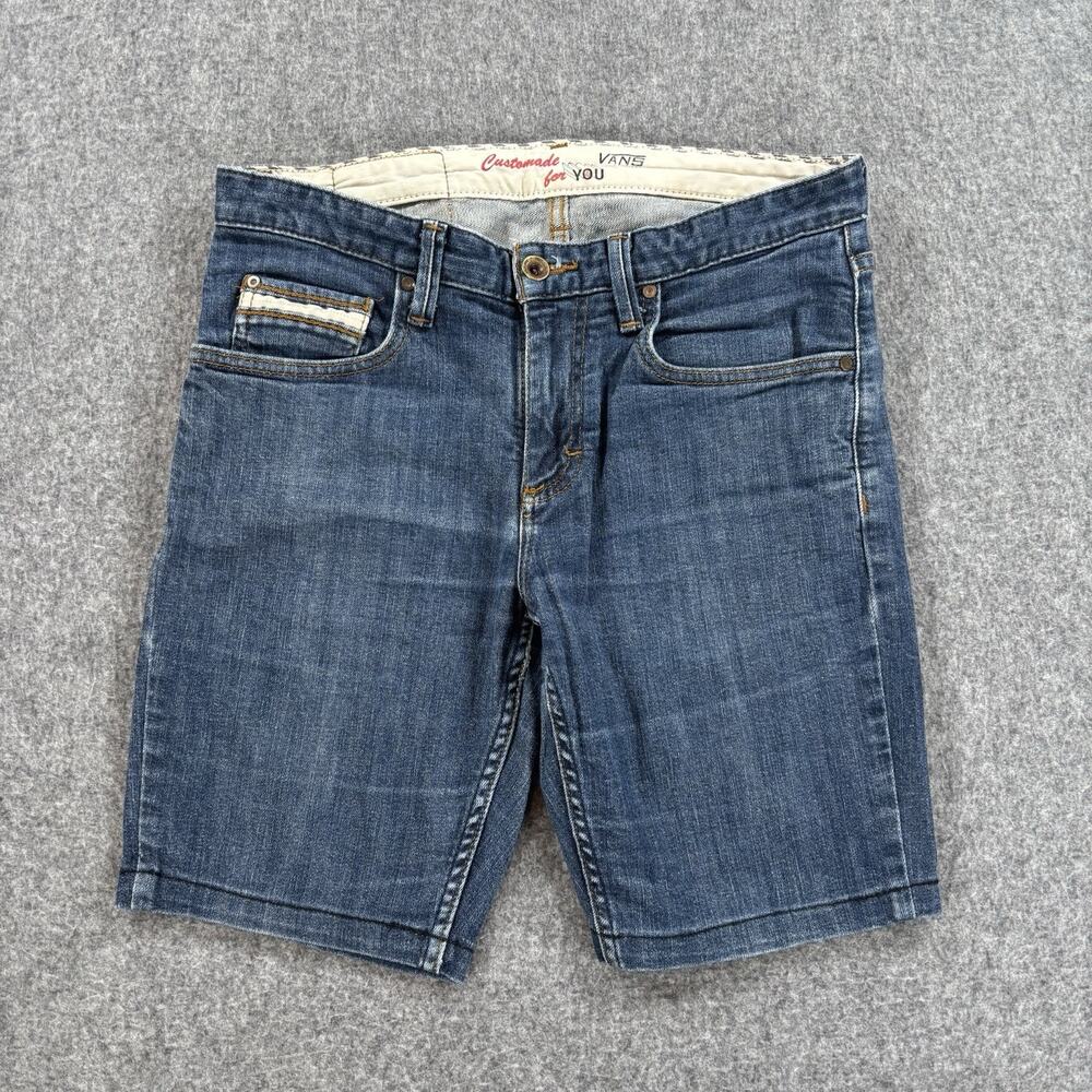 Vintage Vans Mens Denim Shorts Size 30 Blue Wash Made In Mexico